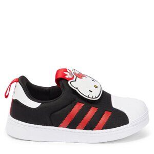 ADIDAS Hello Kitty Superstar 360 Black Vivid Red HQ4091 Toddler shoes Sz10